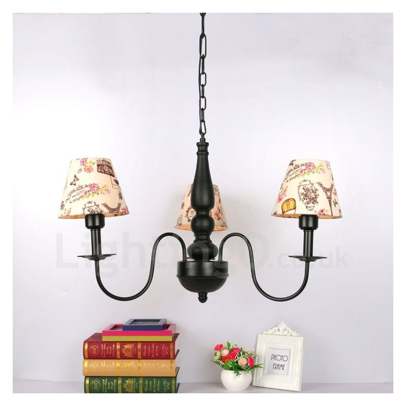 Lampadario classico tradizionale in metallo con LED integrato 3 luci 1200 x 1200 mm