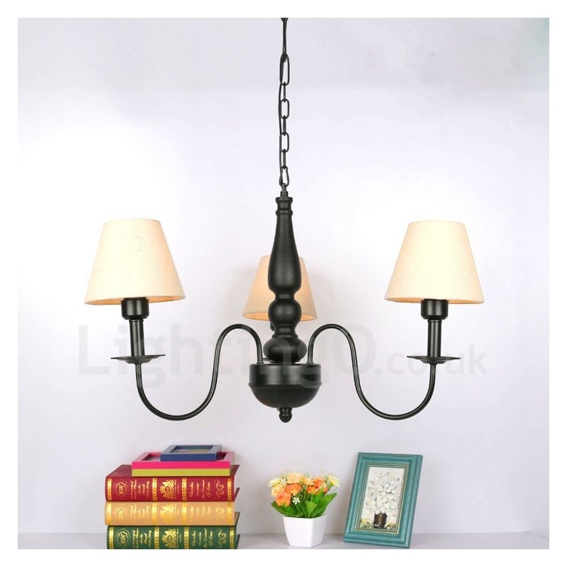 Lampadario classico tradizionale in metallo con LED integrato 3 luci 1200 x 1200 mm
