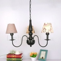 Lampadario classico tradizionale in metallo con LED integrato 3 luci 1200 x 1200 mm