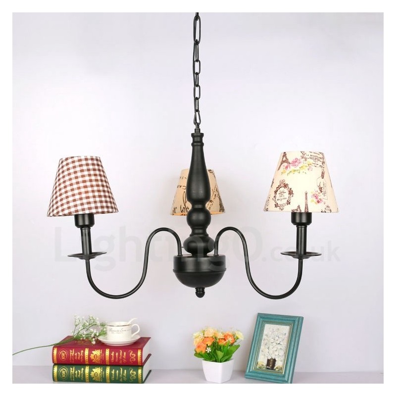 Lampadario classico tradizionale in metallo con LED integrato 3 luci 1200 x 1200 mm