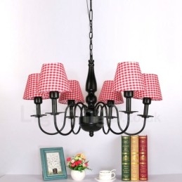 Lampadario mediterraneo in metallo con LED integrato a 6 luci 1200 × 1200 mm