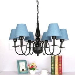Lampadario mediterraneo in metallo con LED integrato a 6 luci 1200 × 1200 mm