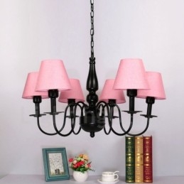 Lampadario mediterraneo in metallo con LED integrato a 6 luci 1200 × 1200 mm