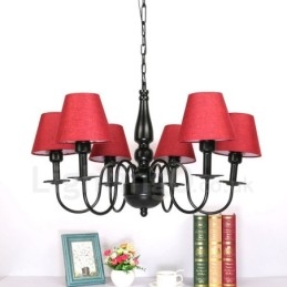 Lampadario mediterraneo in metallo con LED integrato a 6 luci 1200 × 1200 mm