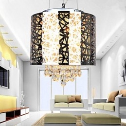 Lampadario classico Lron in cristallo, argento, 3 lampadine, catena regolabile 120 cm