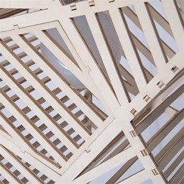 Lampadario vintage in legno con stella a cinque punte