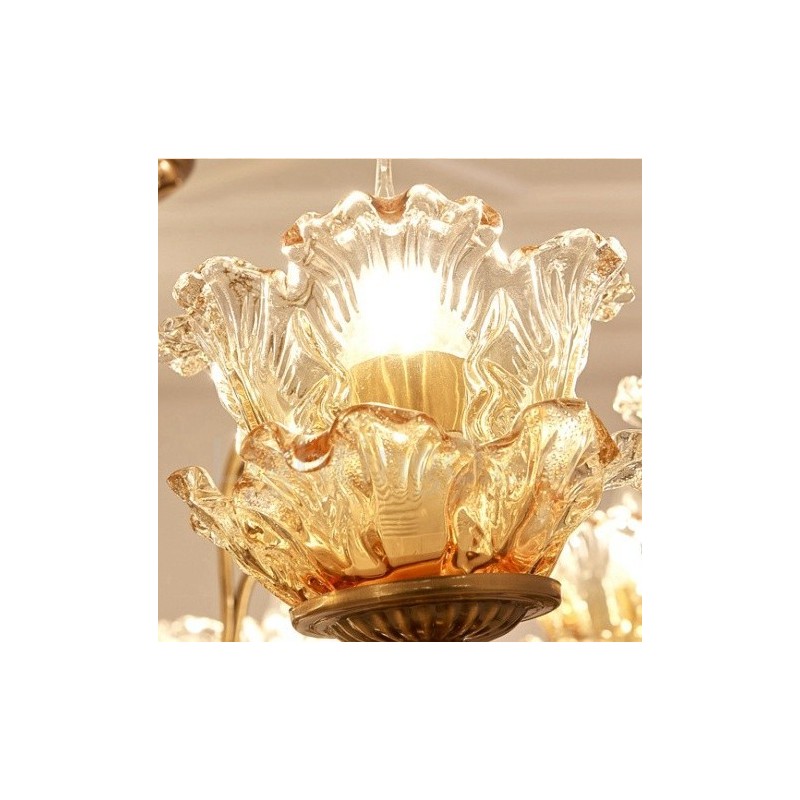 Lampadario classico in metallo con LED integrato 15 luci 100x50 cm