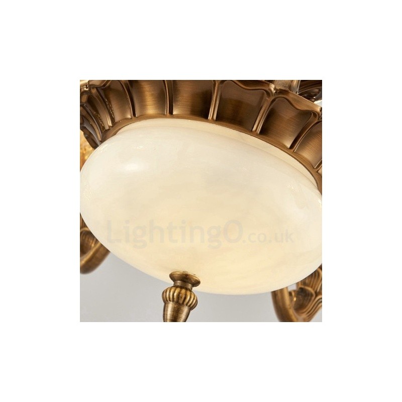 Lampadario classico in metallo con LED integrato 15 luci 100x50 cm