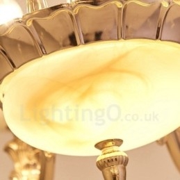 Lampadario classico in metallo con LED integrato 8 luci 70x65 cm