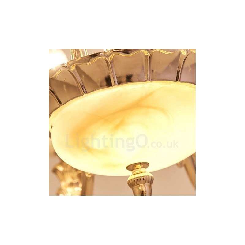 Lampadario classico in metallo con LED integrato a 15 luci 85x70 cm
