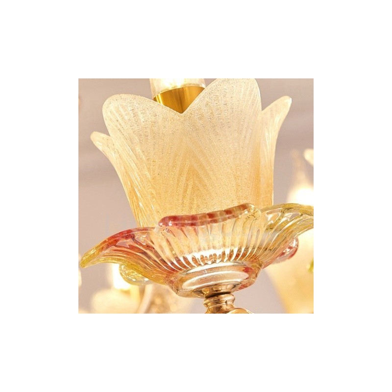 Lampadario classico tradizionale in metallo con LED integrato 15 luci 100x70 cm