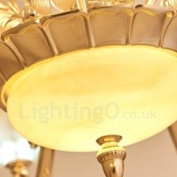 Lampadario classico in metallo con LED integrato 15 luci 100x70 cm