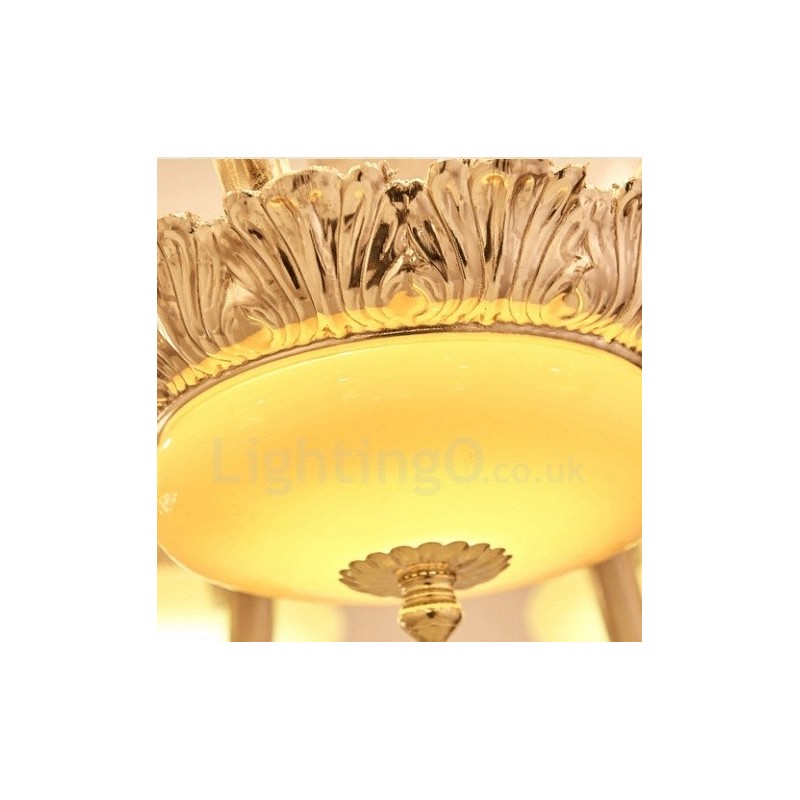 Lampadario classico in metallo con LED integrato 8 luci 70x60 cm