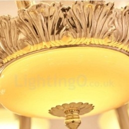 Lampadario classico in metallo con LED integrato 15 luci 90x65 cm