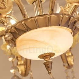 Lampadario classico in metallo con LED integrato a 15 luci 100x70 cm