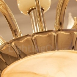 Lampadario classico in metallo con LED integrato a 15 luci 100x70 cm
