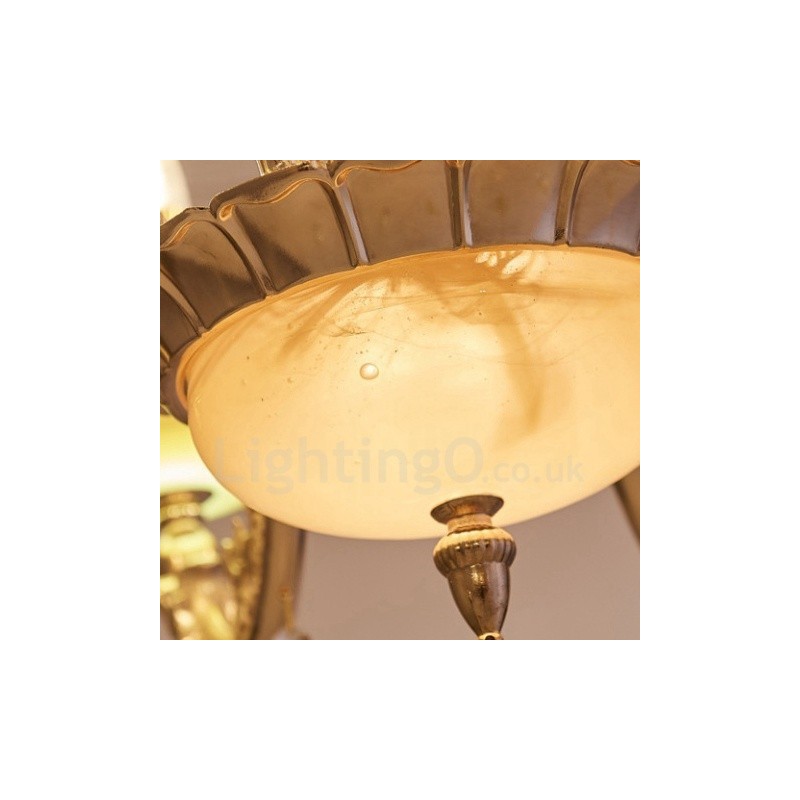 Lampadario classico in metallo con LED integrato a 15 luci 100x70 cm