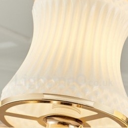 Lampadario classico tradizionale LED integrato 6 luci in metallo 70x55 cm