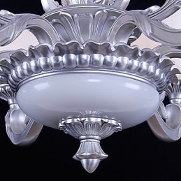Lampadario moderno contemporaneo in metallo e vetro bianco