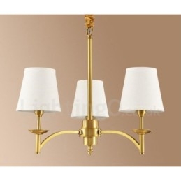 Lampadario rustico Lodge in rame e metallo a 3 luci LED integrato 60x50 cm