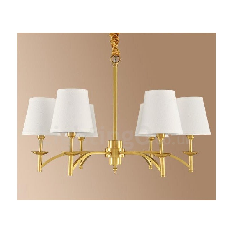 Lampadario rustico Lodge in metallo con LED integrato a 6 luci 72x50 cm