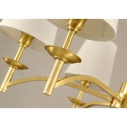 Lampadario rustico Lodge in metallo con LED integrato a 6 luci 72x50 cm