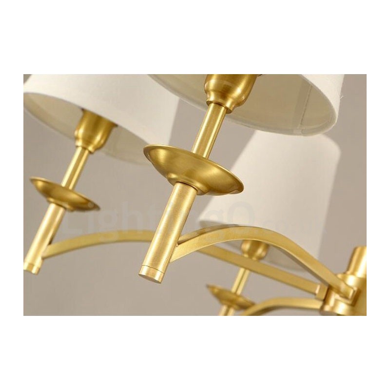 Lampadario rustico Lodge in metallo con LED integrato a 6 luci 72x50 cm