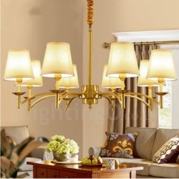 Lampadario rustico Lodge in metallo con LED integrato a 8 luci 88x50 cm