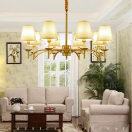 Lampadario rustico Lodge in metallo con LED integrato a 8 luci 88x50 cm