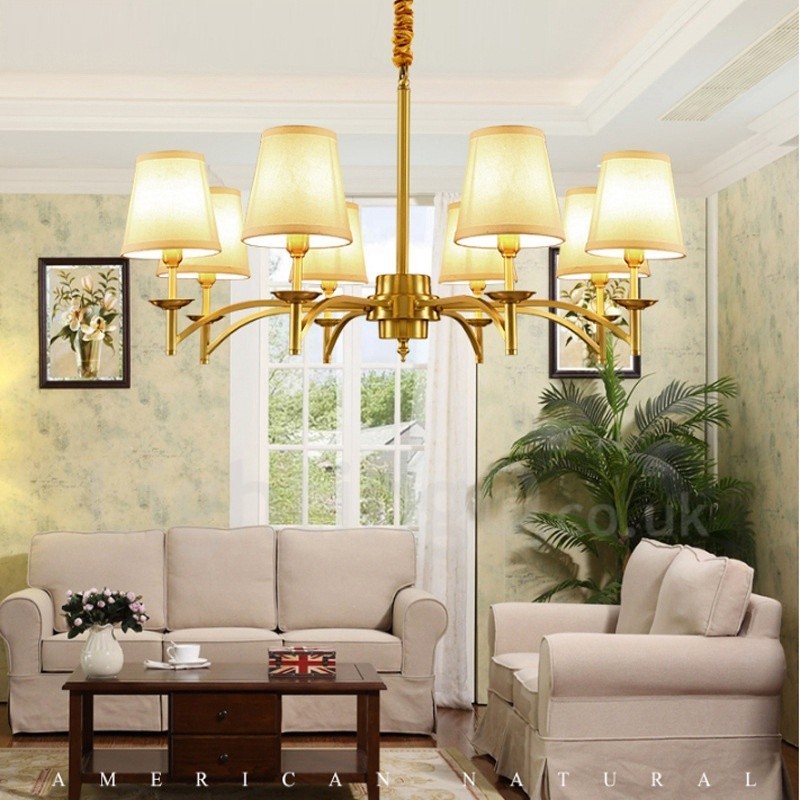Lampadario rustico Lodge in metallo con LED integrato a 8 luci 88x50 cm