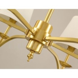 Lampadario rustico Lodge in metallo con LED integrato a 8 luci 88x50 cm