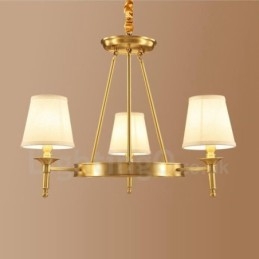 Lampadario rustico Lodge in rame e metallo a 3 luci LED integrato 61x51 cm