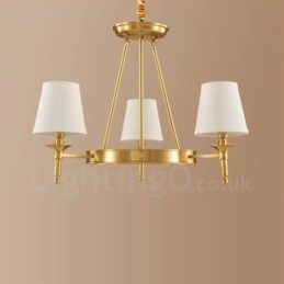Lampadario rustico Lodge in rame e metallo a 3 luci LED integrato 61x51 cm