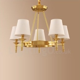 Lampadario rustico Lodge in metallo con LED integrato 5 luci 61x51 cm