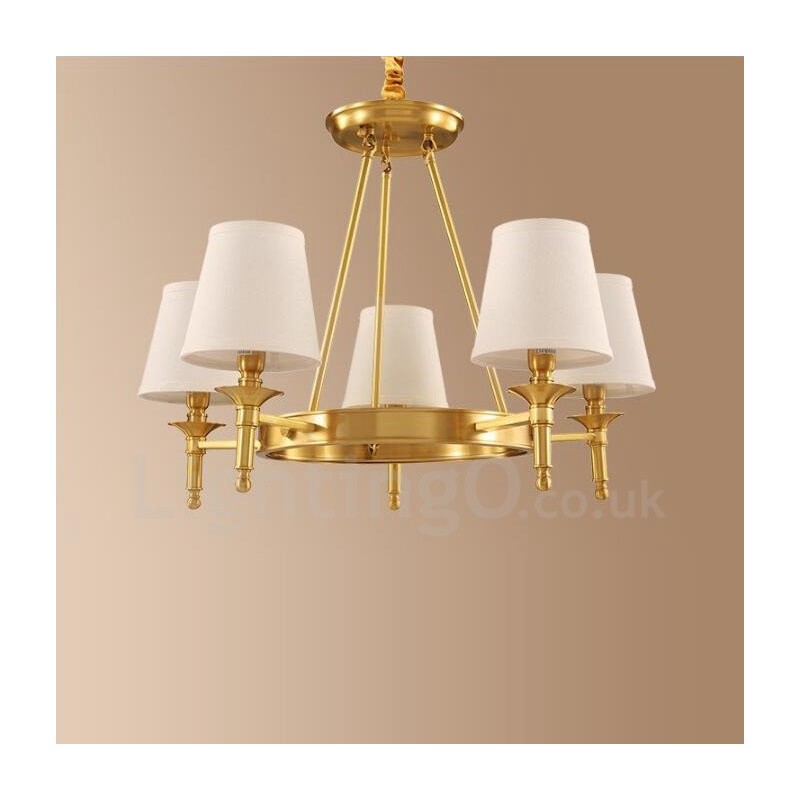 Lampadario rustico Lodge in metallo con LED integrato 5 luci 61x51 cm