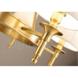 Lampadario rustico Lodge in metallo con LED integrato 5 luci 61x51 cm