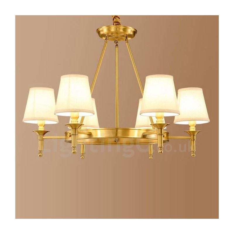 Lampadario rustico Lodge in metallo con LED integrato a 6 luci 86 x 56 cm
