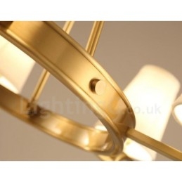 Lampadario rustico Lodge in metallo con LED integrato a 6 luci 86 x 56 cm
