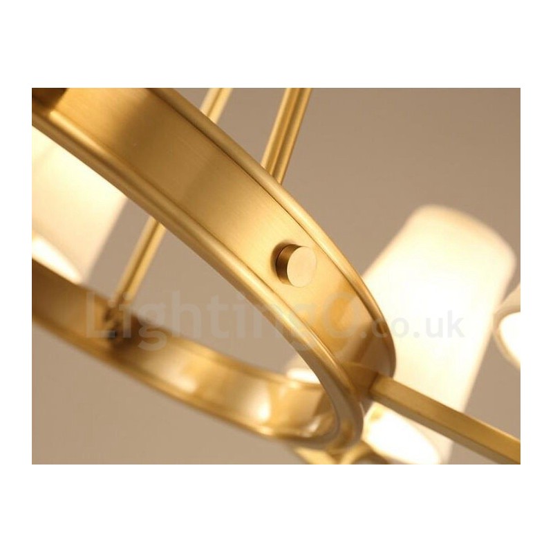 Lampadario rustico Lodge in metallo con LED integrato a 6 luci 86 x 56 cm