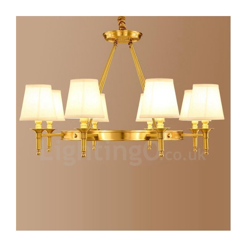 Lampadario rustico Lodge in metallo con LED integrato e 8 luci 85 x 56 cm