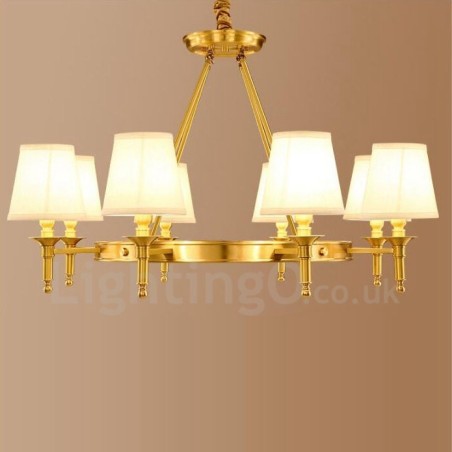 Lampadario rustico Lodge in metallo con LED integrato e 8 luci 85 x 56 cm