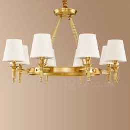 Lampadario rustico Lodge in metallo con LED integrato e 8 luci 85 x 56 cm