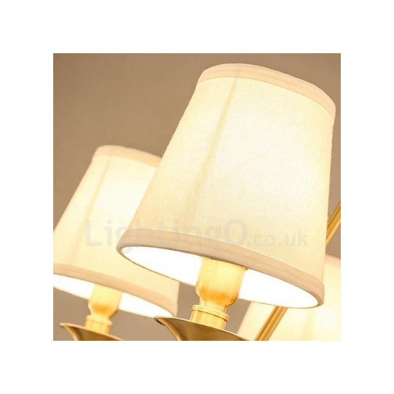 Lampadario rustico Lodge in metallo con LED integrato e 8 luci 85 x 56 cm