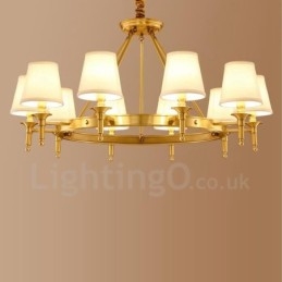 Lampadario LED integrato Rustic Lodge in metallo a 10 luci 103 x 56 cm