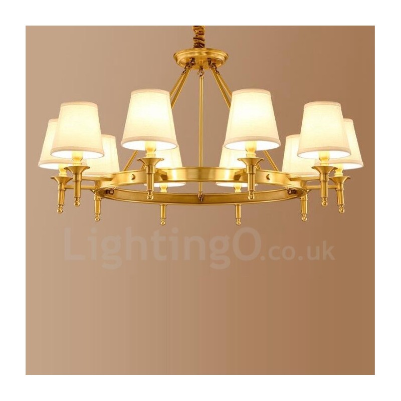 Lampadario LED integrato Rustic Lodge in metallo a 10 luci 103 x 56 cm