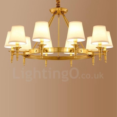 Lampadario LED integrato Rustic Lodge in metallo a 10 luci 103 x 56 cm