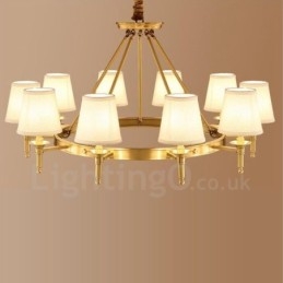 Lampadario LED integrato Rustic Lodge in metallo a 10 luci 103 x 56 cm