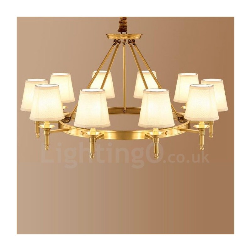 Lampadario LED integrato Rustic Lodge in metallo a 10 luci 103 x 56 cm