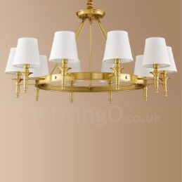 Lampadario LED integrato Rustic Lodge in metallo a 10 luci 103 x 56 cm