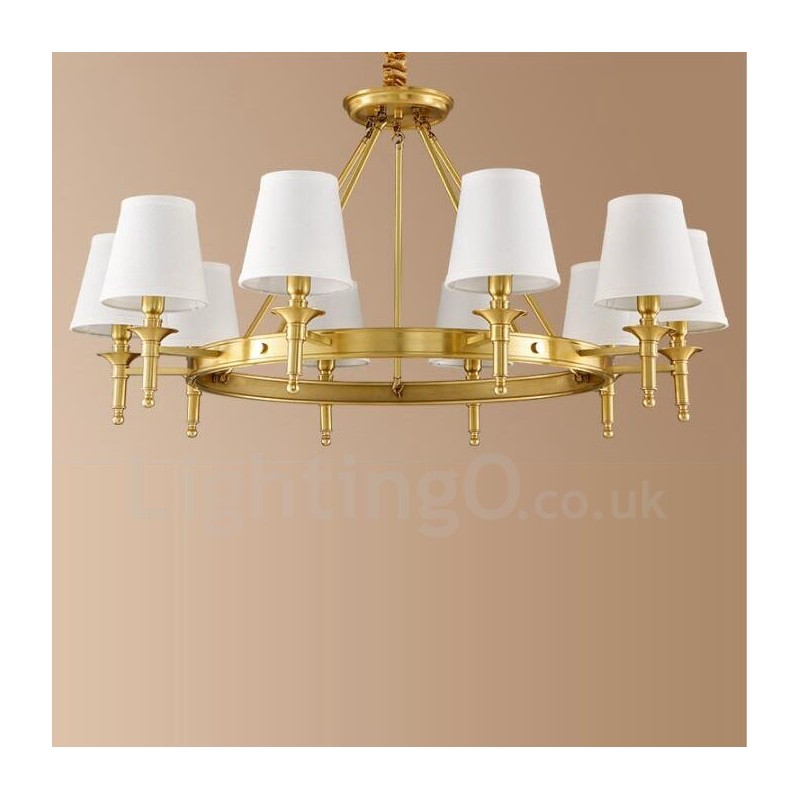 Lampadario LED integrato Rustic Lodge in metallo a 10 luci 103 x 56 cm